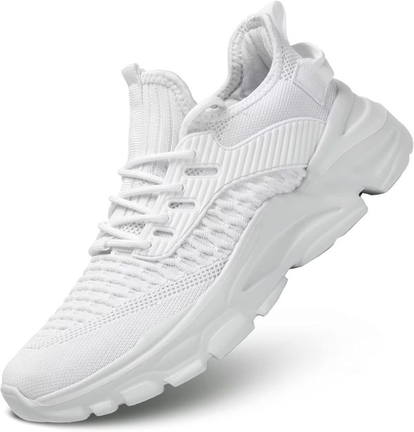 Men's Running Shoes, Non Slip, Breathable, Lightweight Fashion Sneakers, Slip Resistant Athletic Sports Walking Gym Work Shoes
